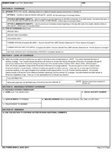 DD Form 2656 5 Reserve Component Survivor Benefit Plan RCSBP