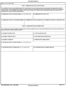 Dd Form V Personnel Security System Access Request Pssar