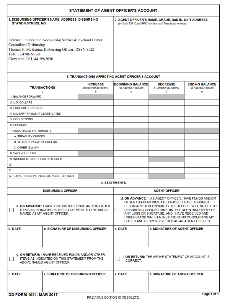 DD Form 1081