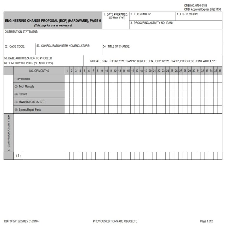 DD Form 1692 6 Engineering Change Proposal ECP Hardware Page 6 dd-form-1692-6-engineering-change-proposal-ecp-hardware-page-6