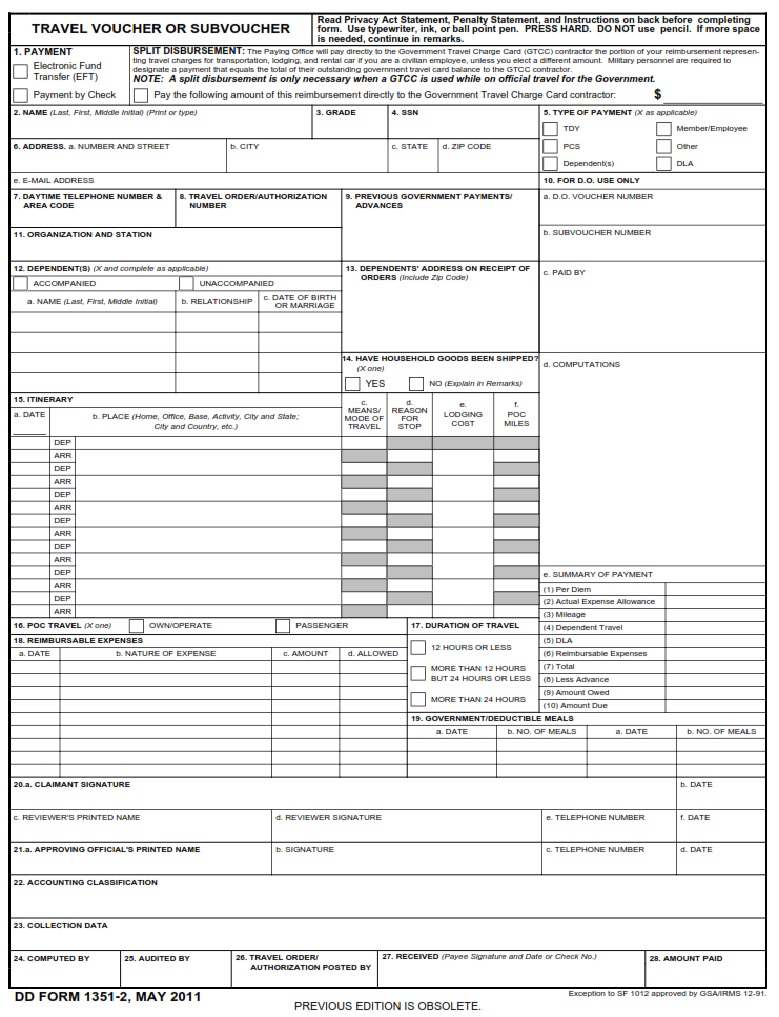 travel form 1351 2