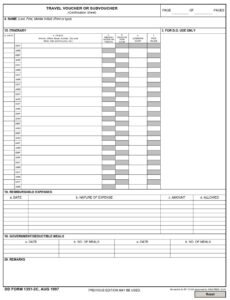 DD Form 1351-2C – Travel Voucher or Subvoucher (Continuation Sheet ...