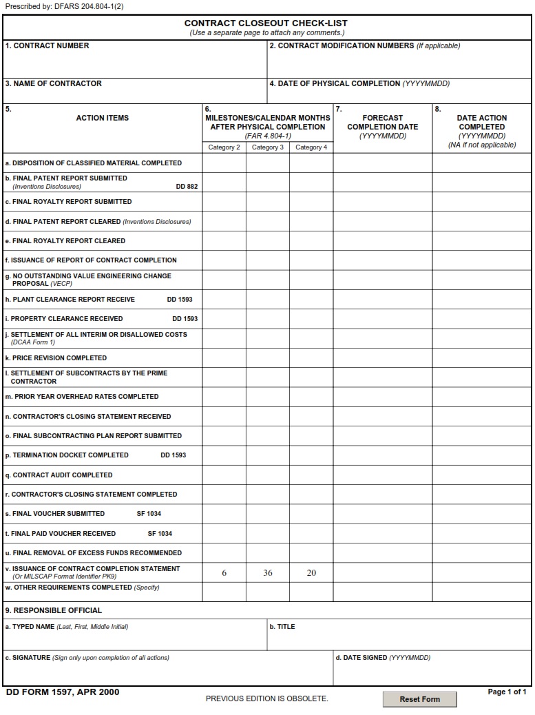 DD Form 1597