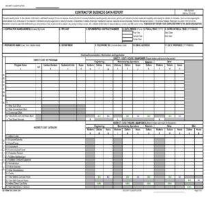 DD Form 1921-3 – Contractor Business Data Report - DD Forms