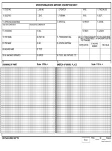 DD Form 2045 – Work Standard and Methods Description Sheet - DD Forms