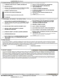 DD Form 254 – Department of Defense Contract Security Classification ...