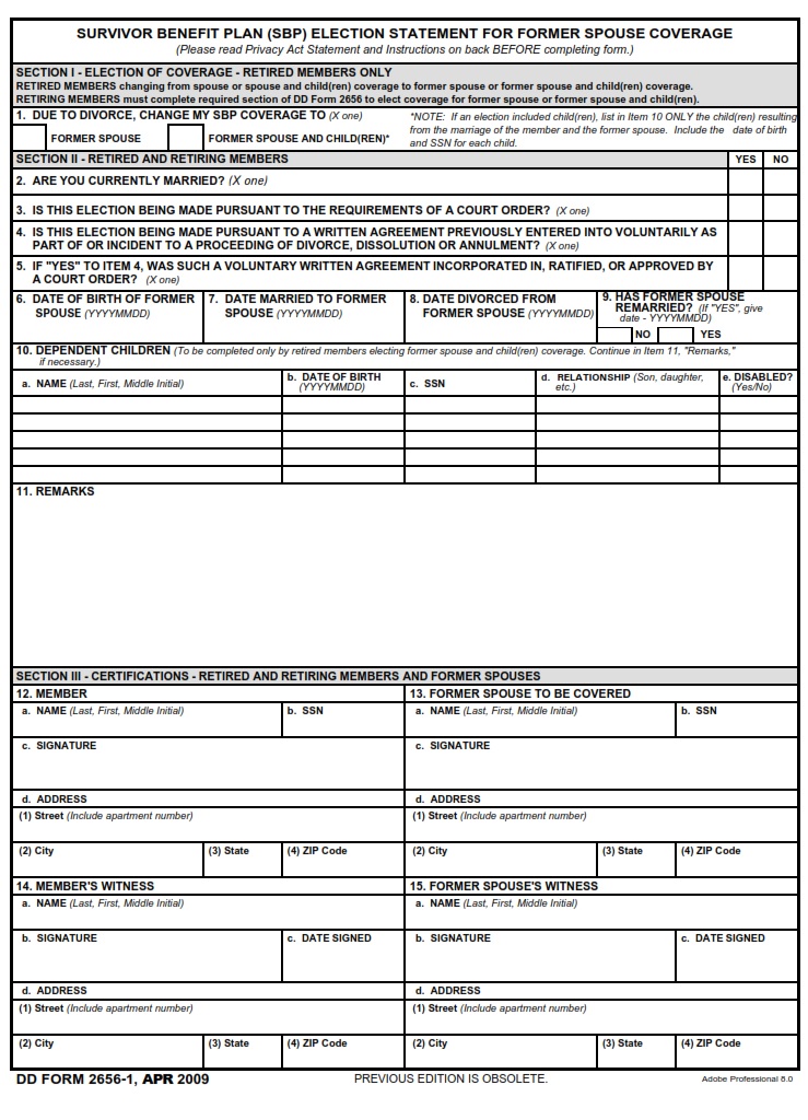 DD Form 2656-1 - Page 1