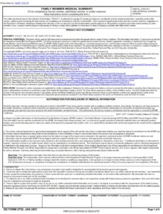 DD Form 2792 – Family Member Medical Summary - DD Forms