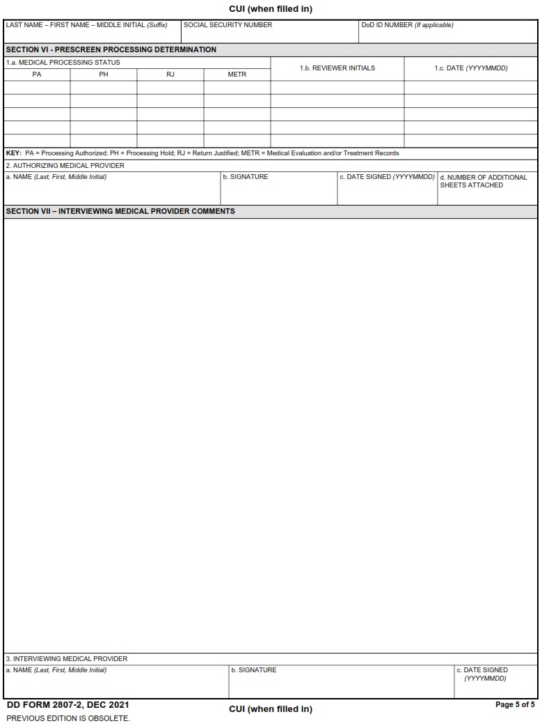 DD Form 2807-2 - Page 5