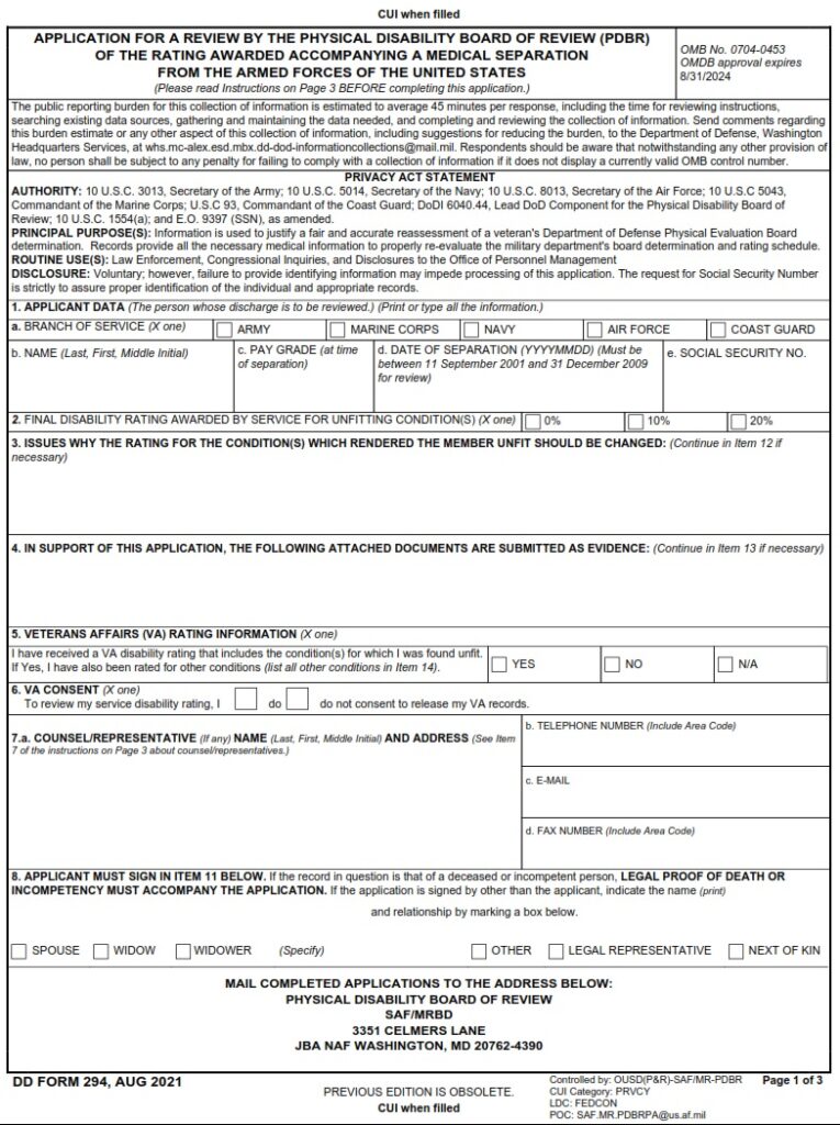 dd-form-294-application-for-a-review-by-the-physical-disability-board