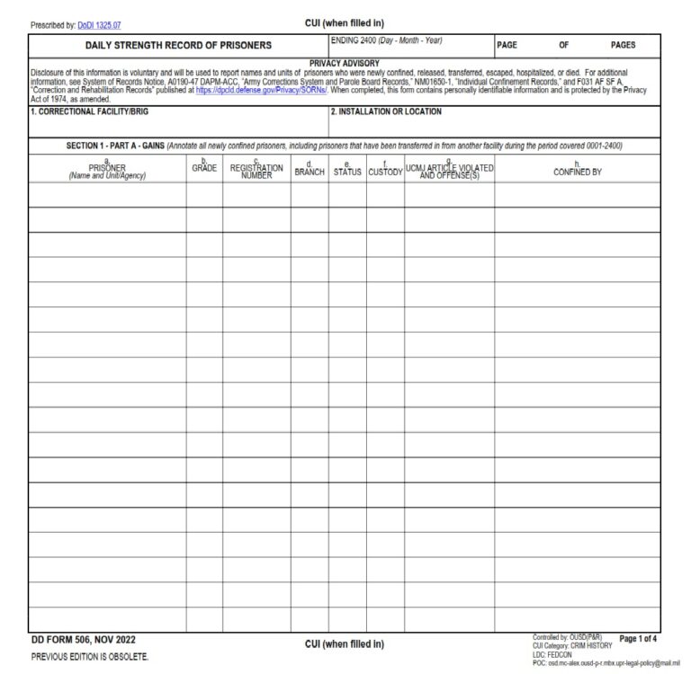 dd-form-506-daily-strength-record-of-prisoners-dd-forms