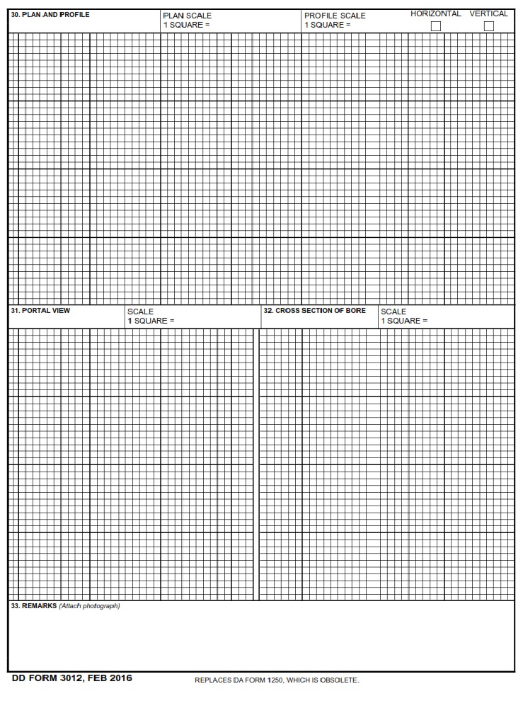 DD Form 3012 Tunnel Reconnaissance Report DD Forms