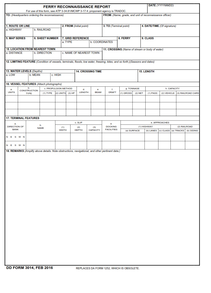 DD Form 3014