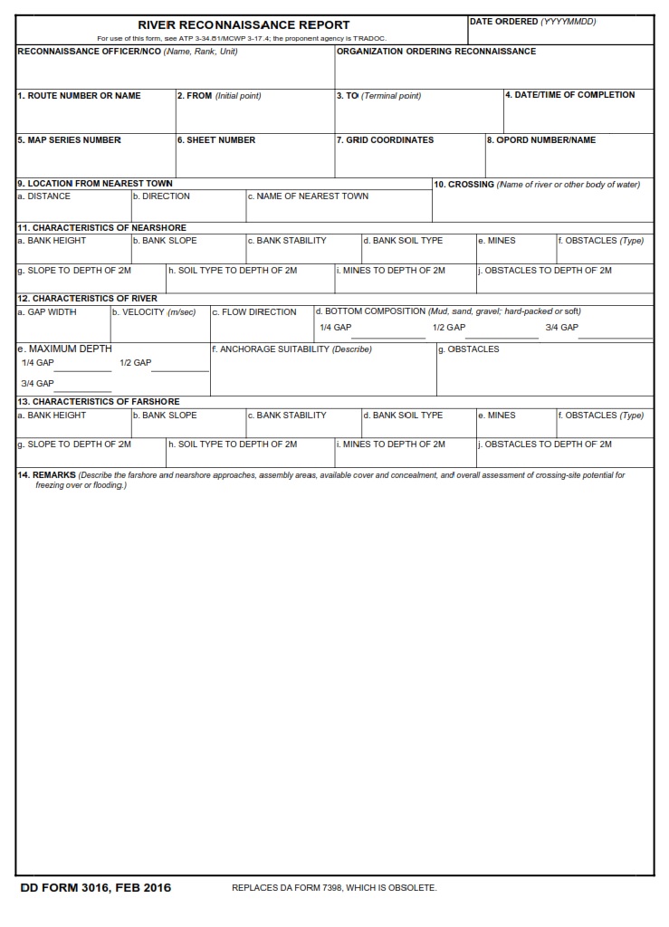 DD Form 3016 - Page 1