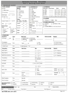 DD Form 3019 – Resuscitation Record - DD Forms