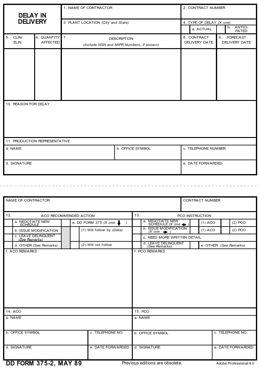 DD Form 375-2