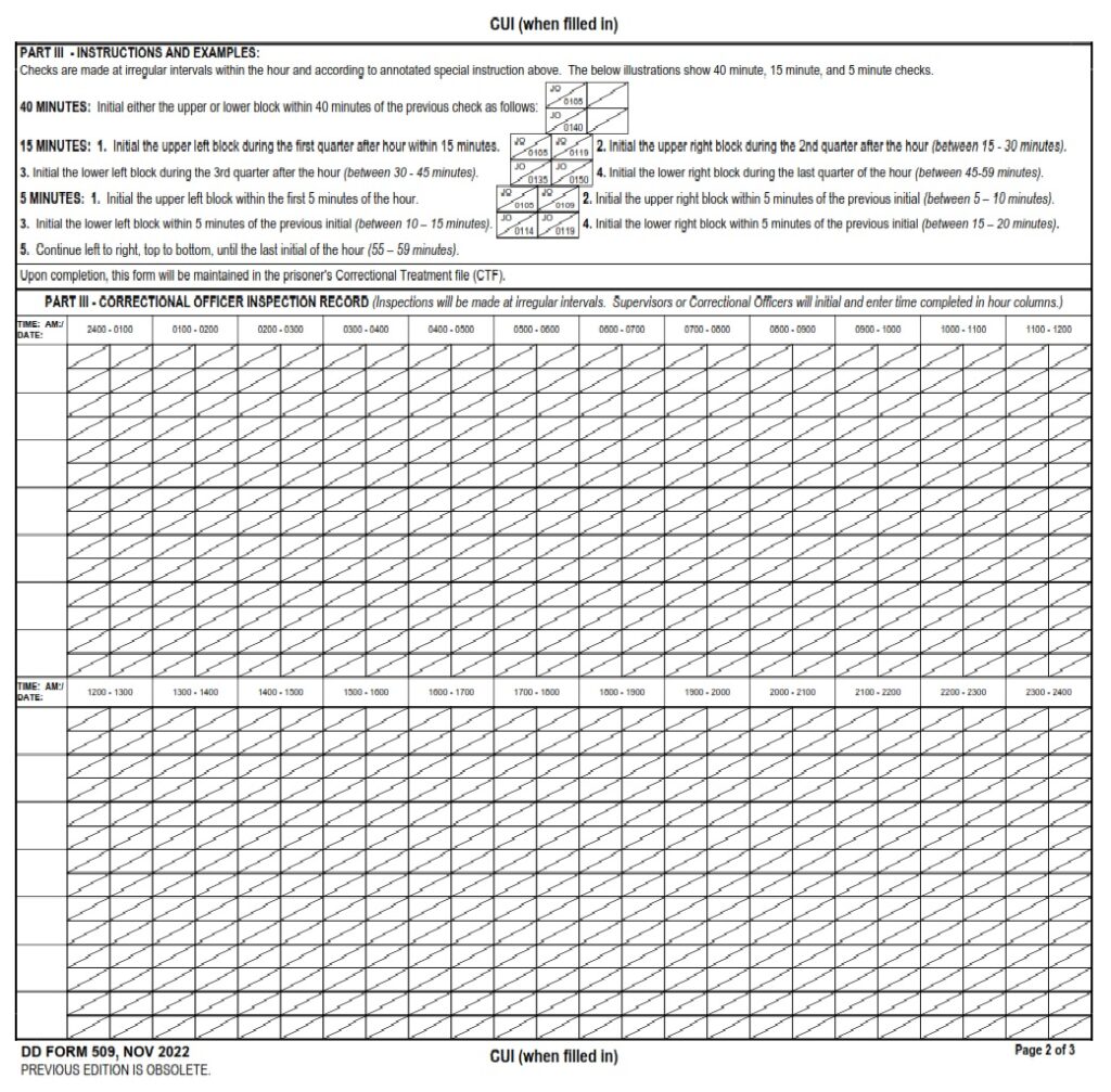 dd-form-509-inspection-record-of-prisoner-in-segregation-dd-forms
