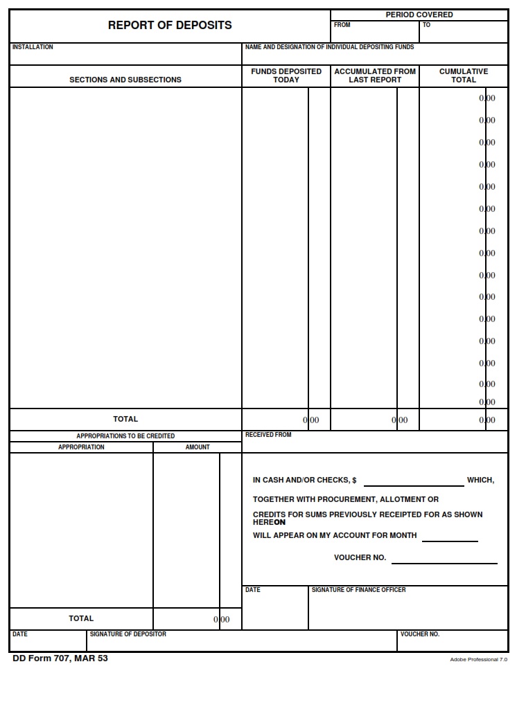 DD Form 707