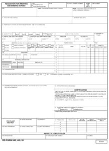 DD Form 843 – Requisition For