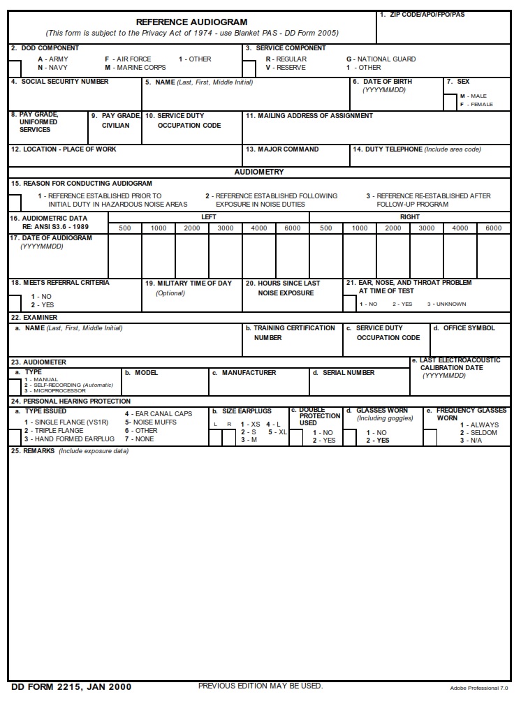 DD Form 2215