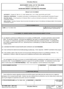 DD Form 2366-1 – Montgomery GI Bill Act of 1984 (MGIB), Increased ...