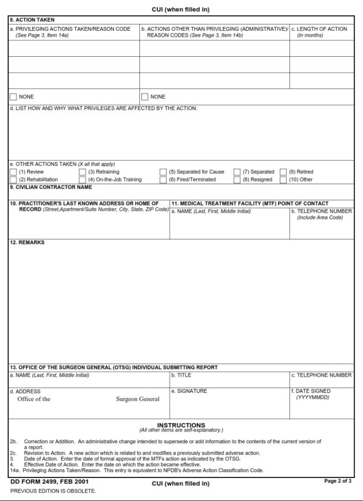 dd-form-2499-health-care-provider-action-report-dd-forms
