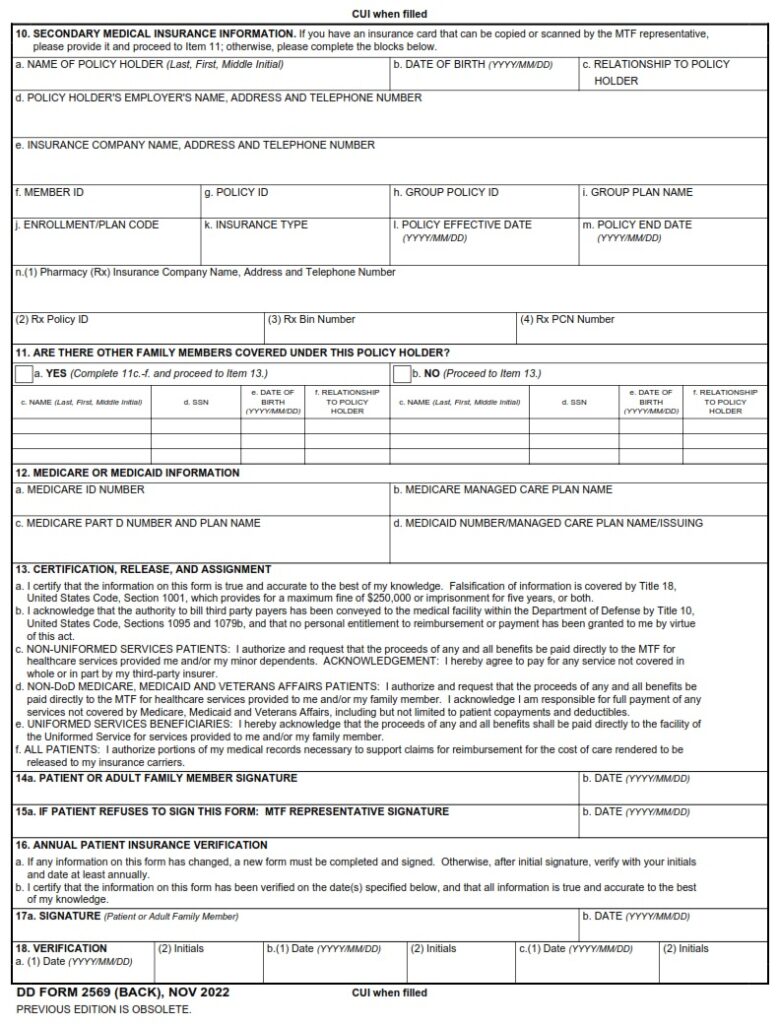 Dd Form 2569 Third Party Collection Programmedical Services Account