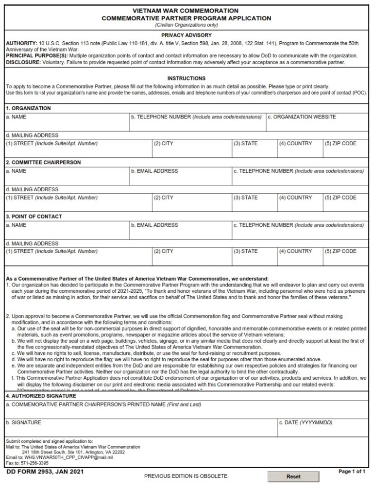 DD Form 2653 Involuntary Allotment Application DD Forms