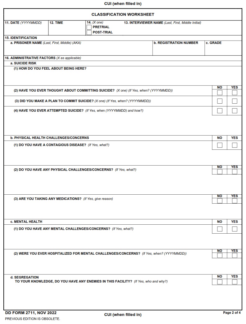 DD Form 2711 - Page 2