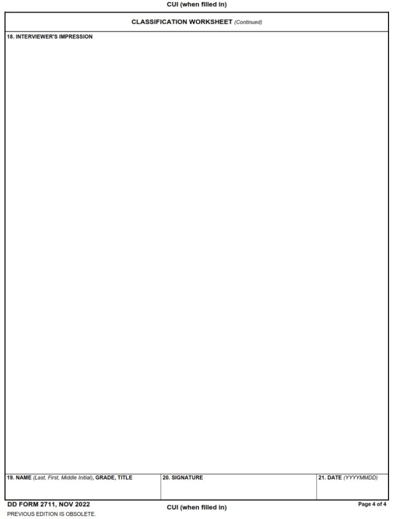 DD Form 2711 – Initial Custody Classification - DD Forms
