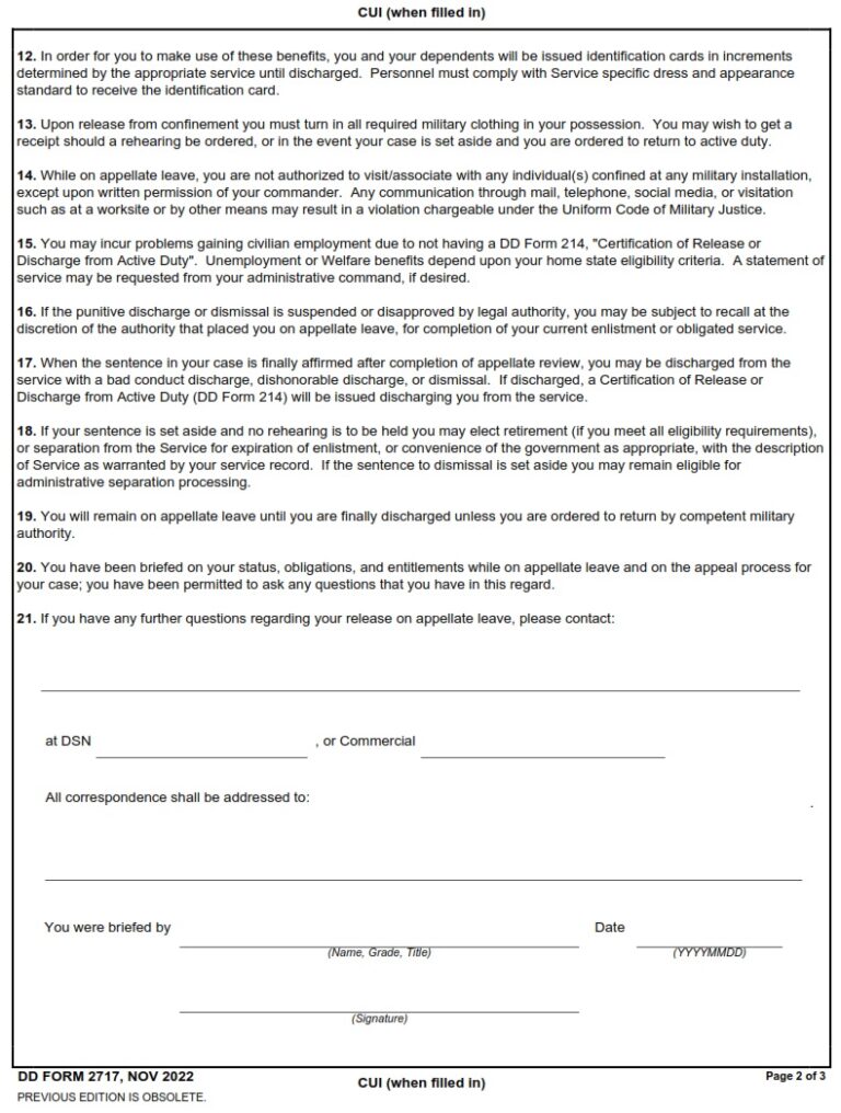 DD Form 2717 – Department of Defense Voluntary/Involuntary Appellate ...