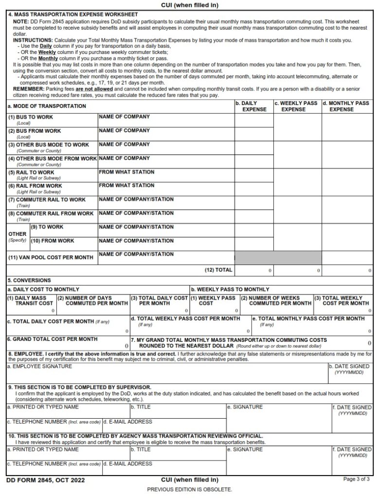 DD Form 2845 – U.S. Department of Defense (National Capital Region ...