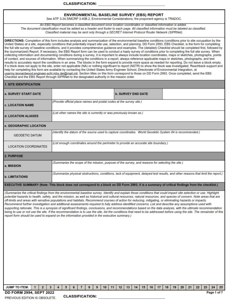 DD Form 2994 Environmental Baseline Survey EBS Report DD Forms dd-form-2994-environmental-baseline-survey-ebs-report-dd-forms