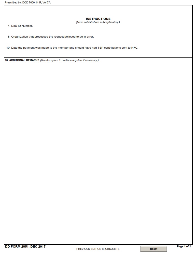 DD Form 2851 - Page 2