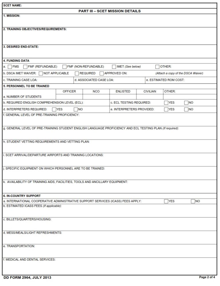 DD Form 2964 Security Cooperation Education And Training SCET Team dd-form-2964-security-cooperation-education-and-training-scet-team