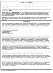 DD Form 2894 – Designation of Beneficiary Information - DD Forms