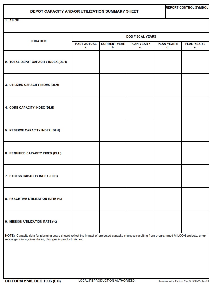 DD Form 2748