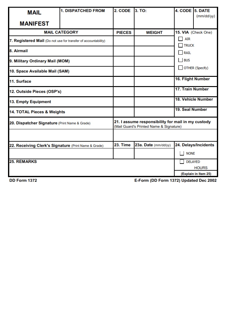 DD Form 1372