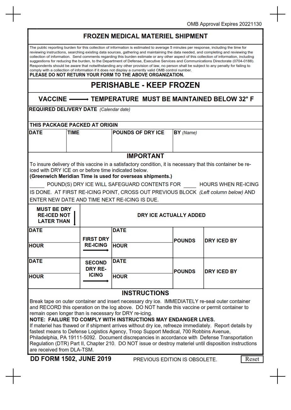 DD Form 1502