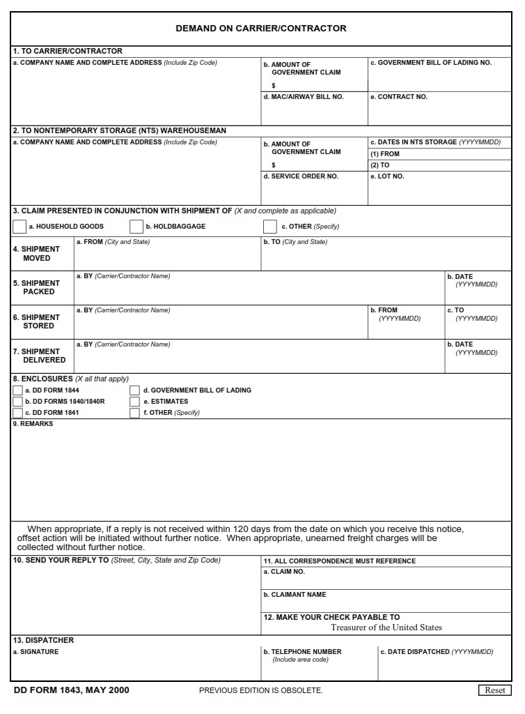 DD Form 1843