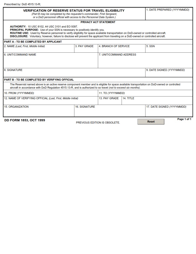 DD Form 1853