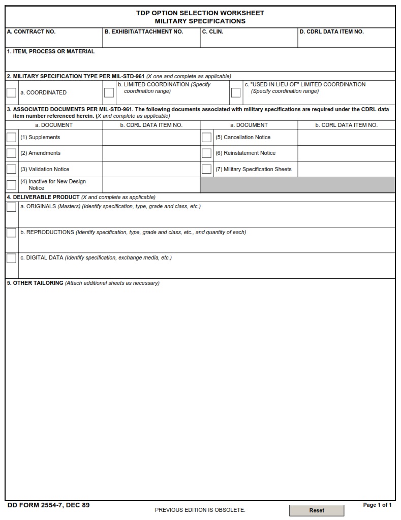 DD Form 2554-7