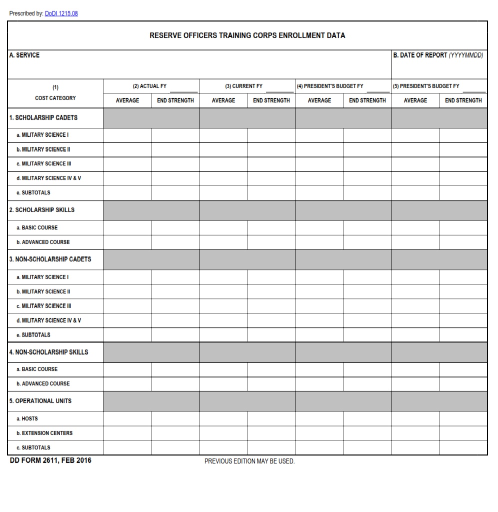 DD Form 2611