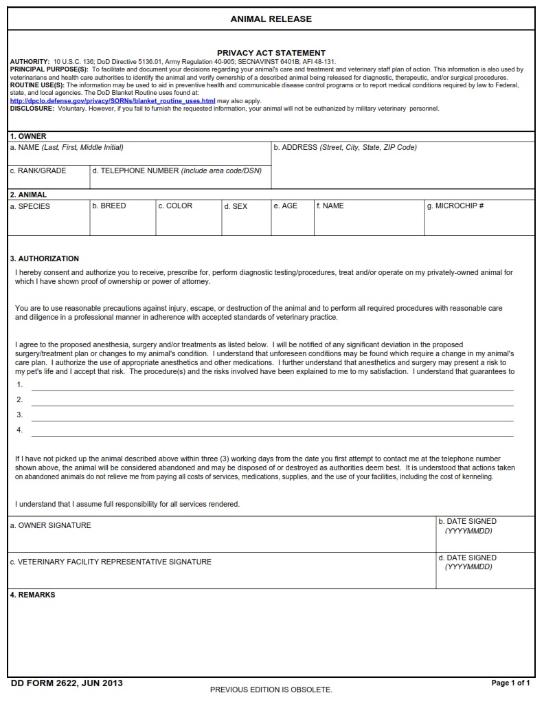 DD Form 2622