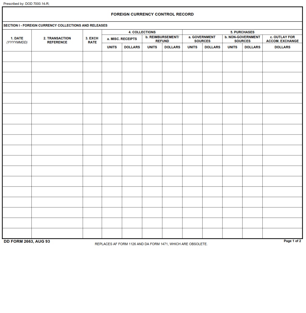 DD Form 2663