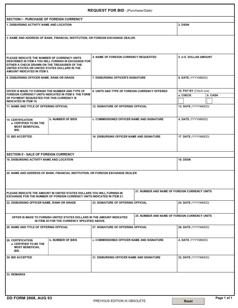 DD Form 2668