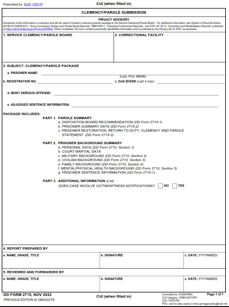 DD Form 2715