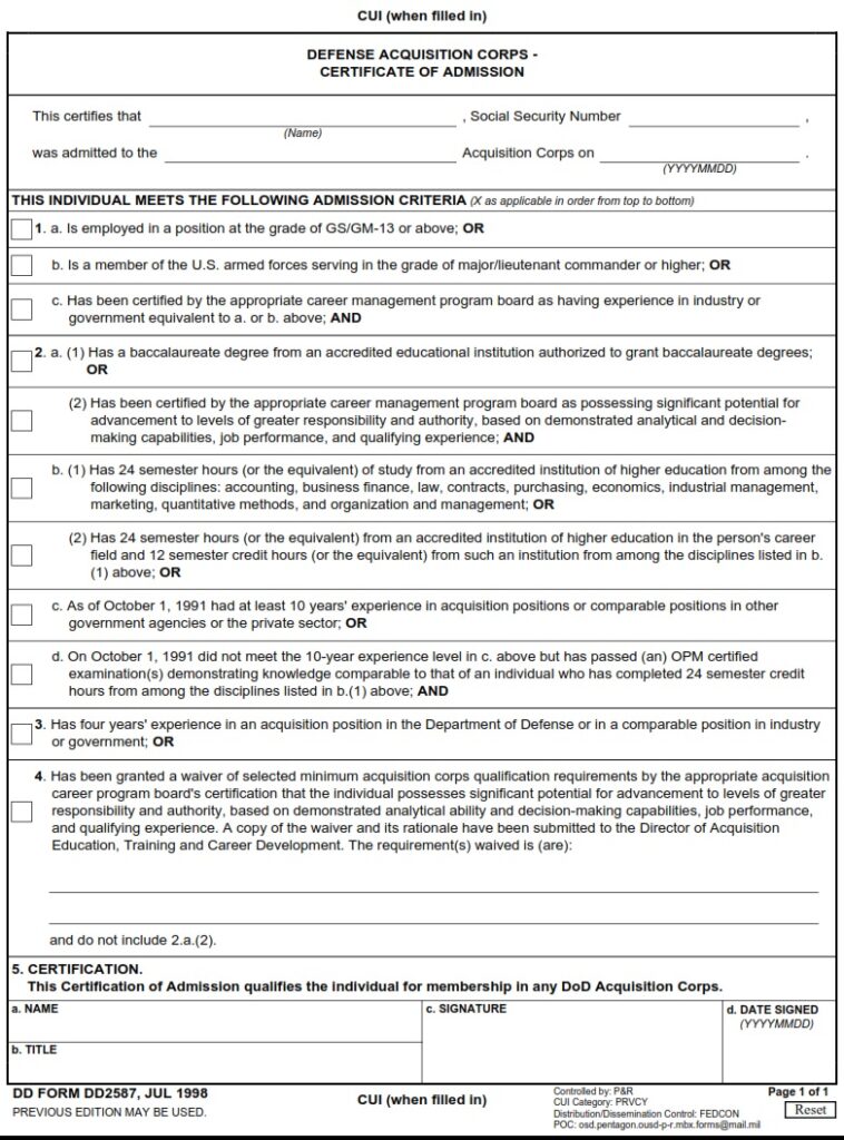 DD Form 2787 – Certificate of Warehouseman’s Legal Liability Insurance ...