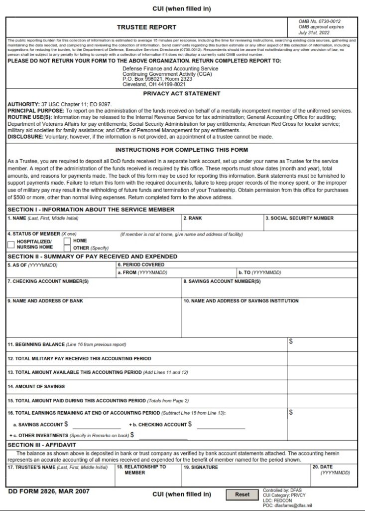 dd-form-2826-trustee-report-dd-forms