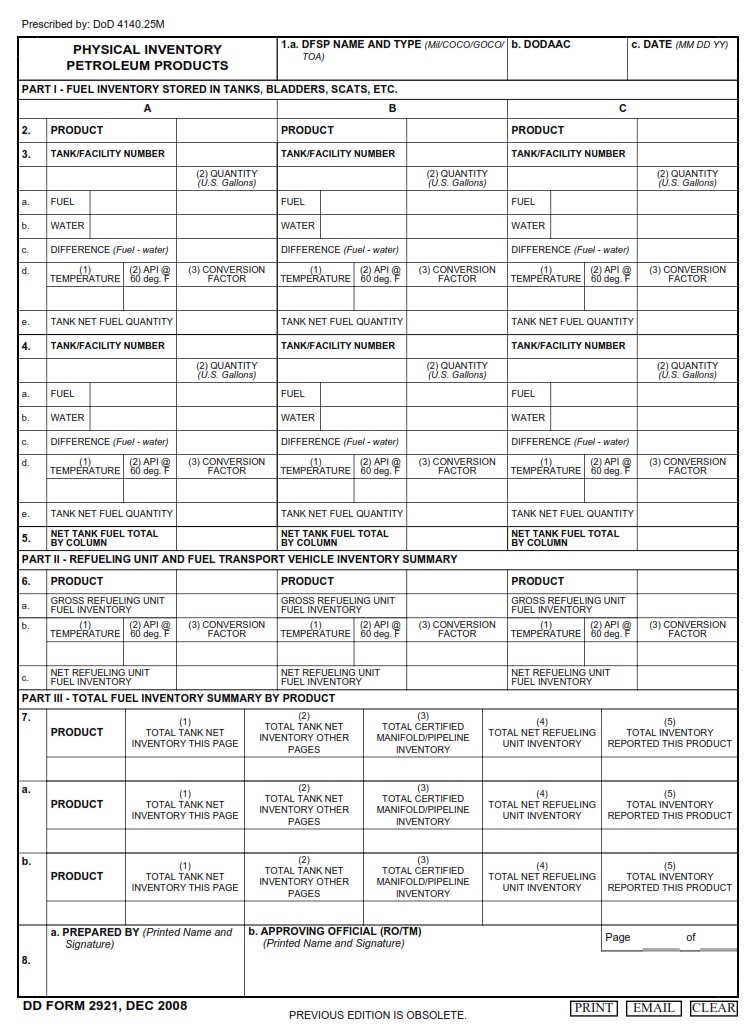 DD Form 2921